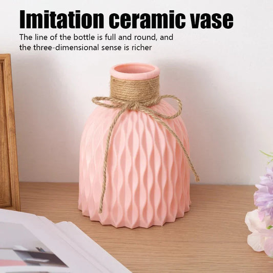 DecorBites™ Stylish Nordic Color Block Vase