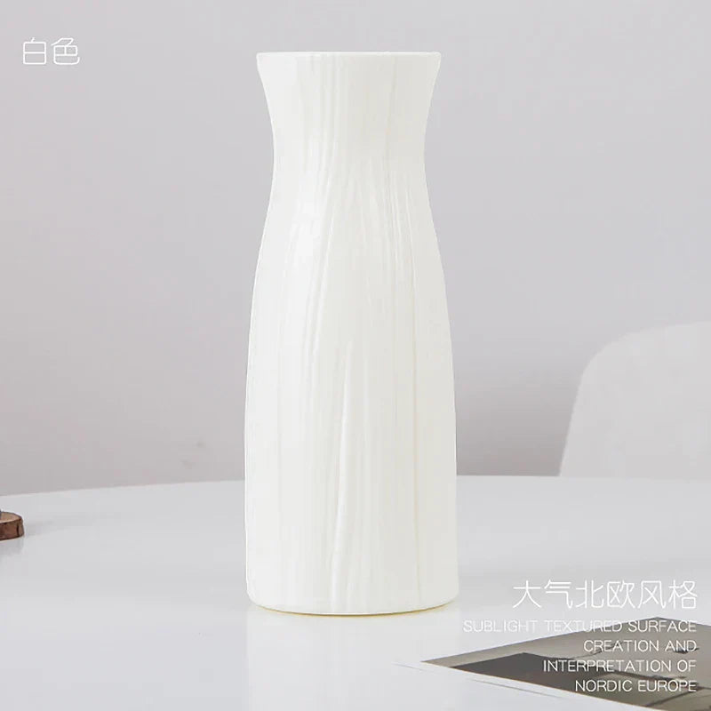 DecorBites™ Stylish Nordic Plastic Flower Vase, Home Decor