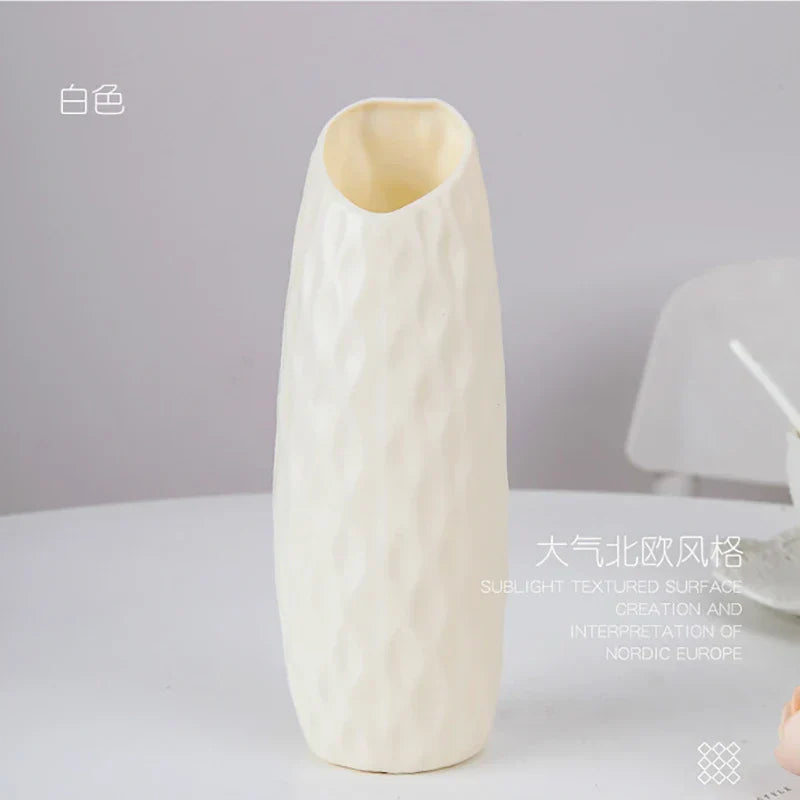 DecorBites™ Stylish Nordic Plastic Flower Vase, Home Decor