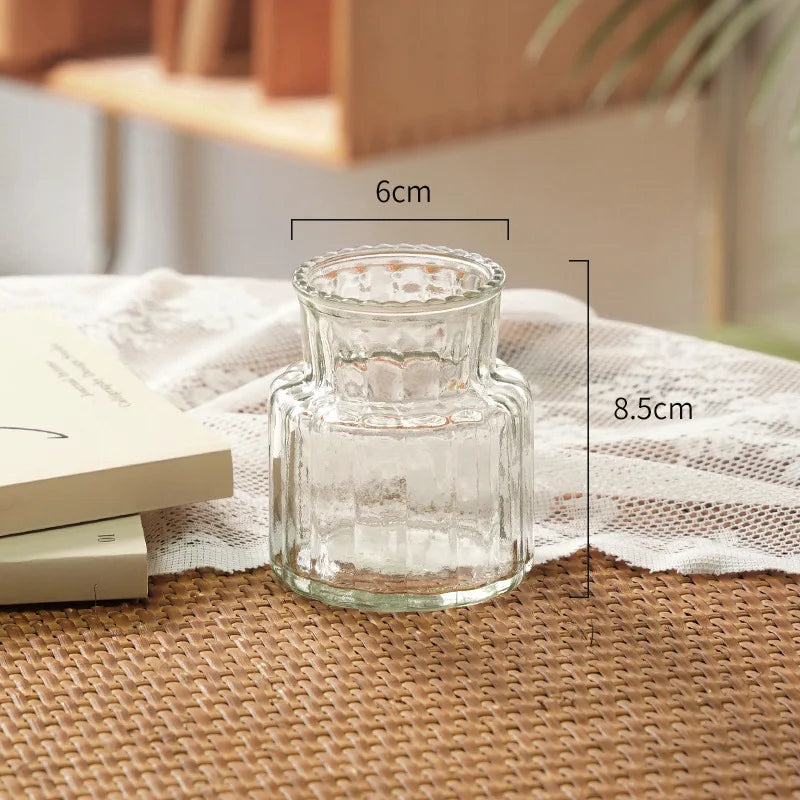 DecorBites™ Transparent Nordic Vase for Plants and Flowers