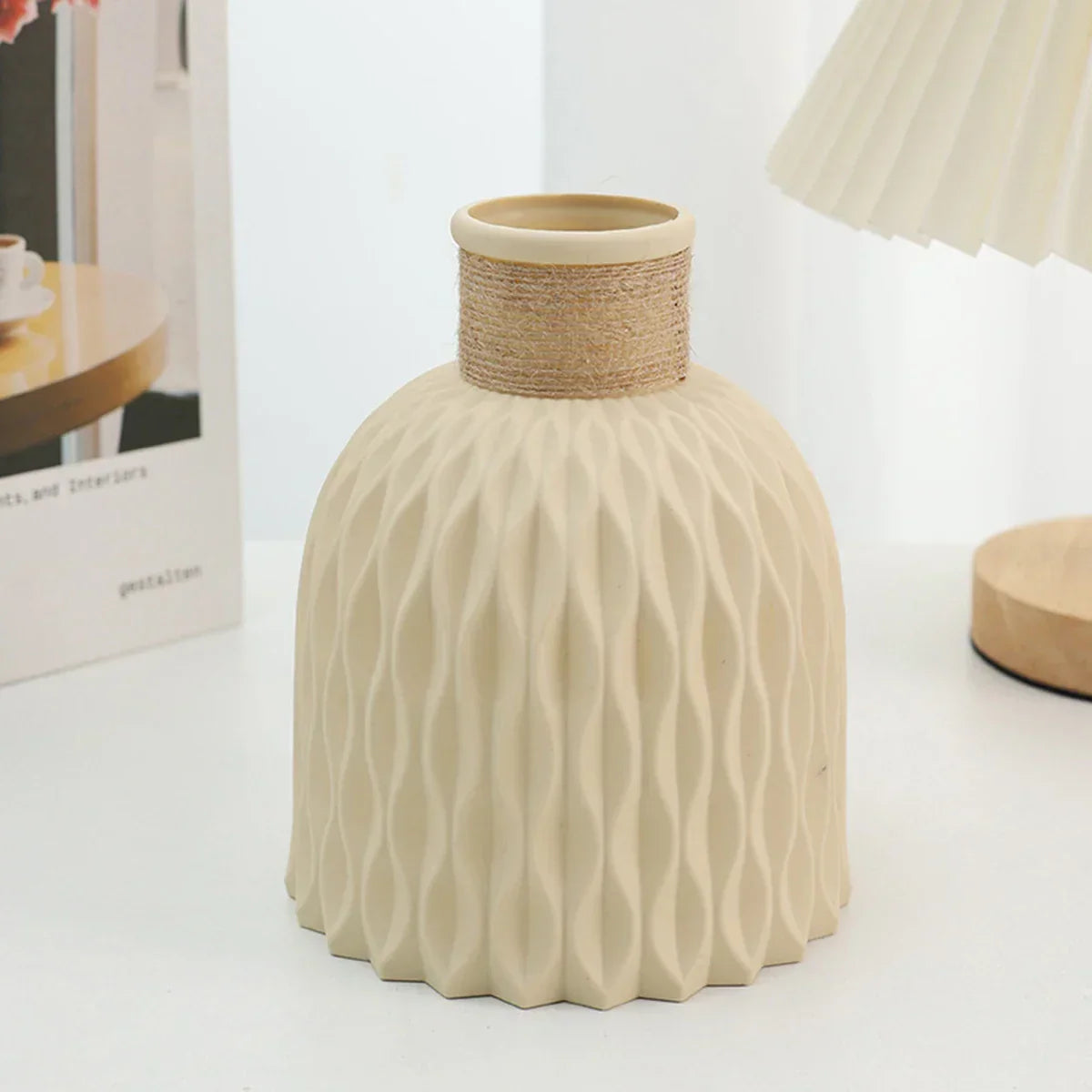 DecorBites™ Water Ripple Plastic Vase - Modern Nordic Style