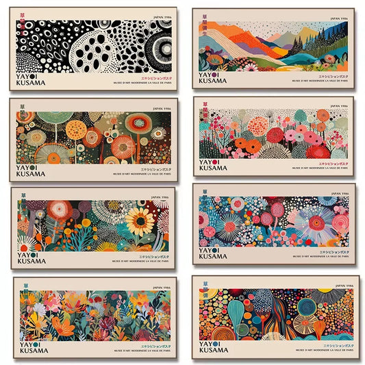DecorBites™ Yayoi Kusama Flower Art Poster - Large Canvas Print