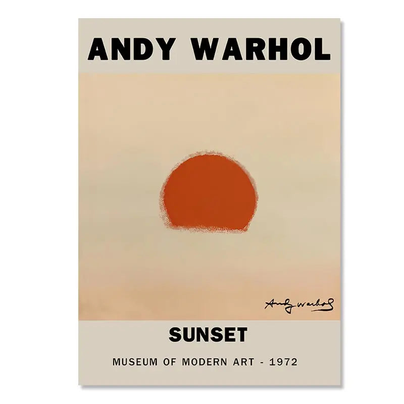 DecorBites™ Yayoi Kusama Inspired Orange Floral Canvas Art