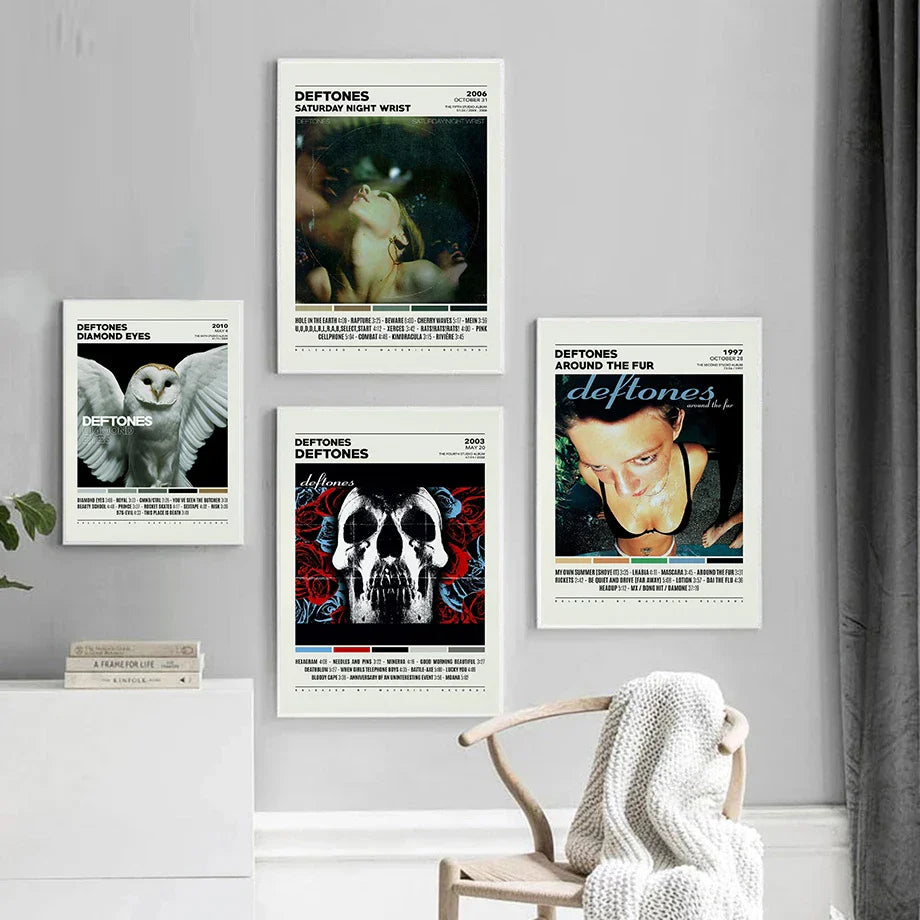 DecorBites™ Deftones Canvas Painting Album Cover Wall Art