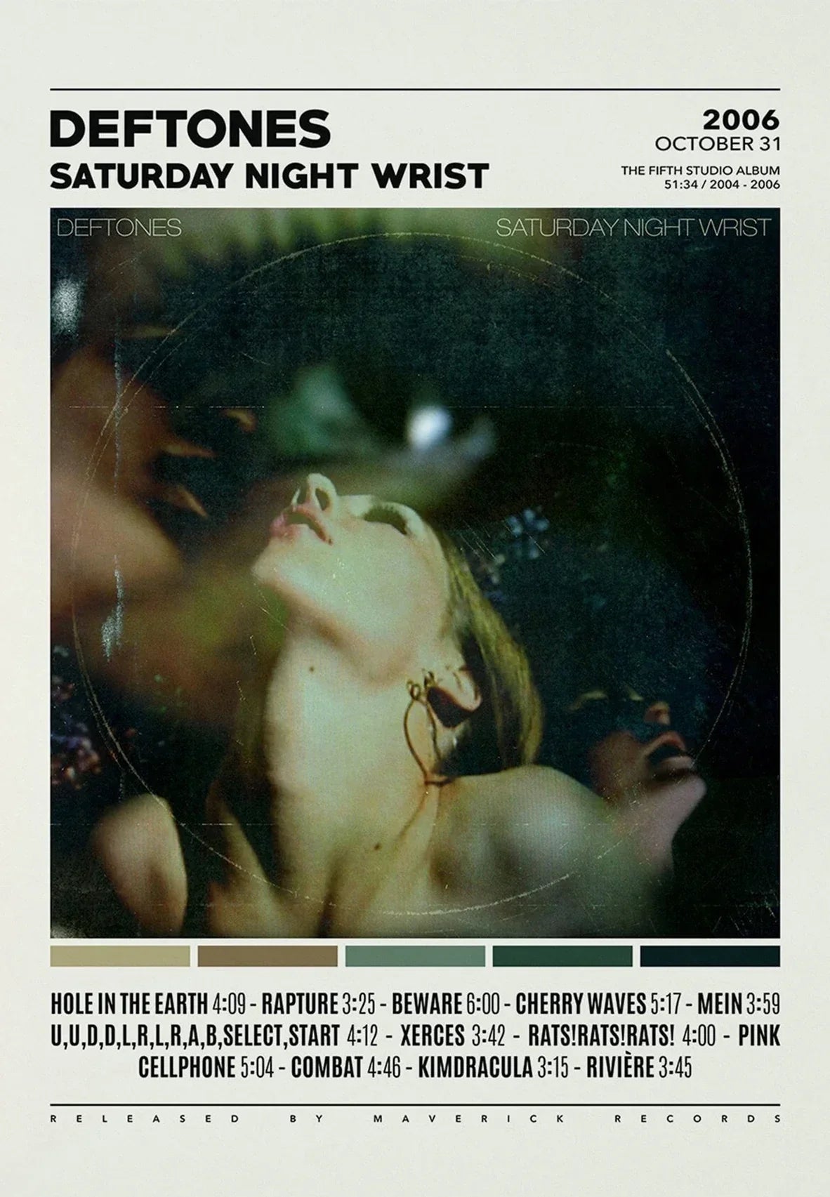DecorBites™ Deftones Canvas Painting Album Cover Wall Art