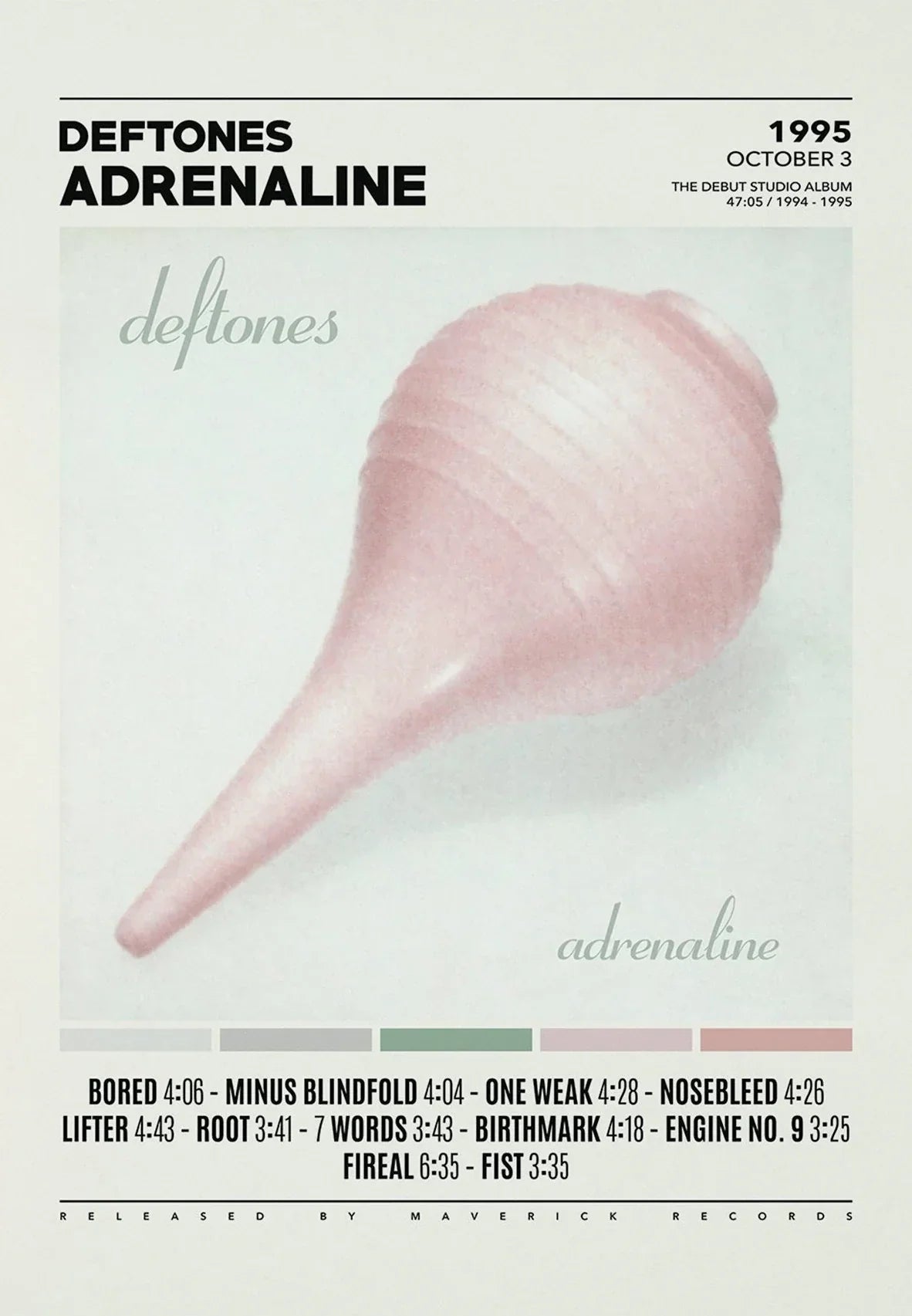 DecorBites™ Deftones Canvas Painting Album Cover Wall Art