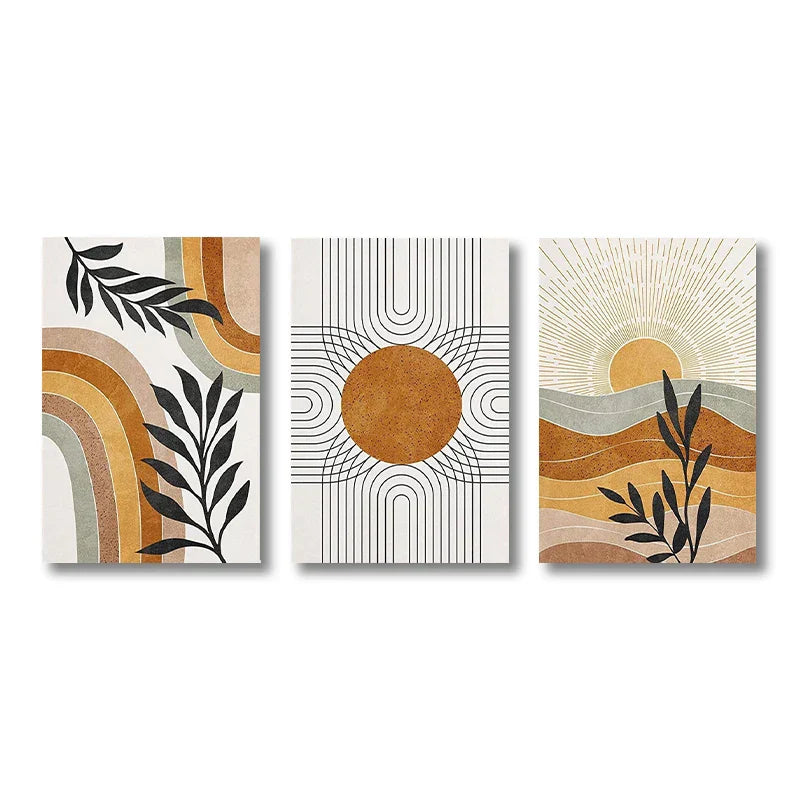 DecorBites™ Desert Plants Geometric Sun Poster Set