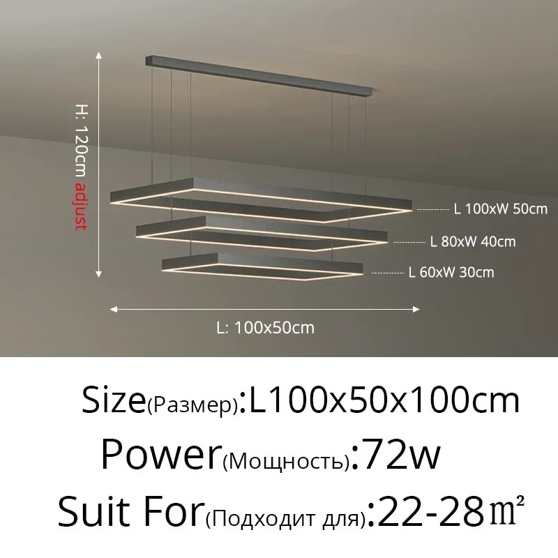 DecorBites™ Dimmable Nordic LED Ceiling Chandelier for Living Room