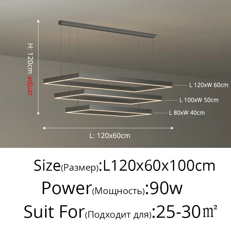 DecorBites™ Dimmable Nordic LED Ceiling Chandelier for Living Room