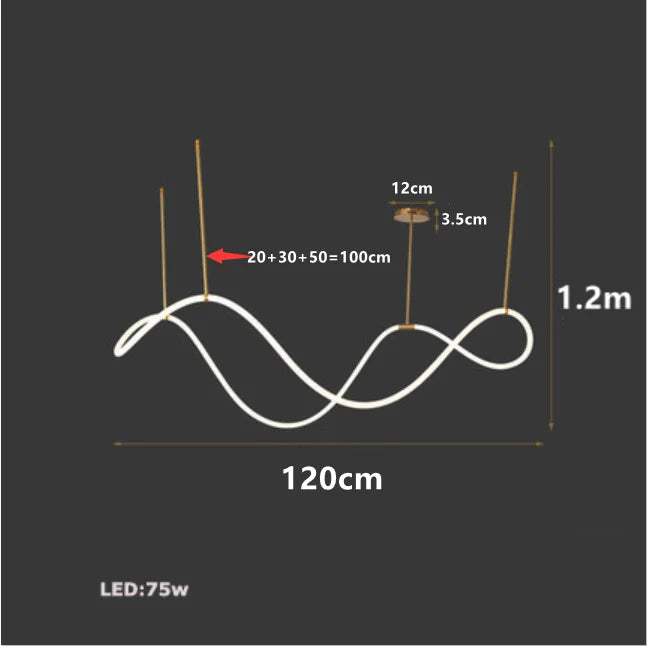 DecorBites™ Dimmable Nordic LED Chandelier for Home Decor