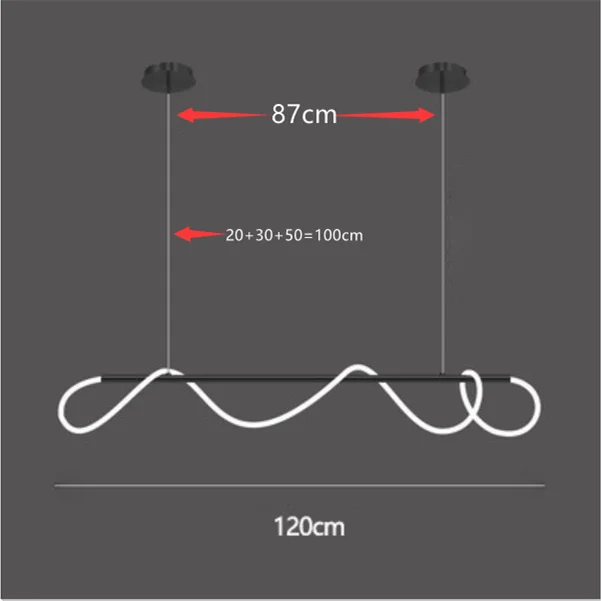 DecorBites™ Dimmable Nordic LED Chandelier for Home Decor