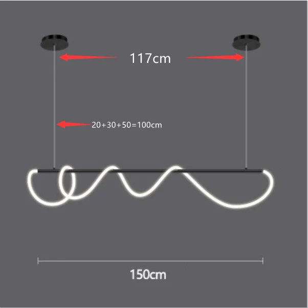 DecorBites™ Dimmable Nordic LED Chandelier for Home Decor