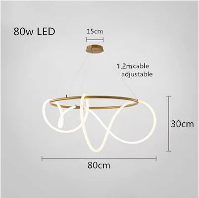 DecorBites™ Dimmable Nordic LED Chandelier for Home Decor