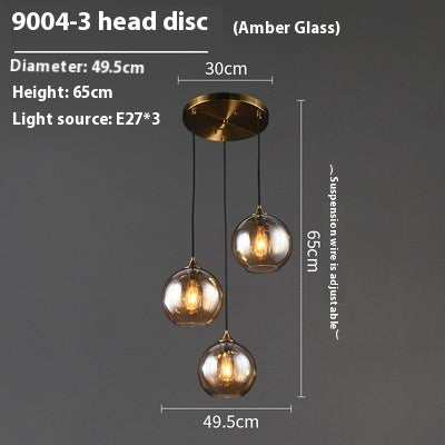 Dining Room Chandelier Bedroom Bedside Glass Chandelier
