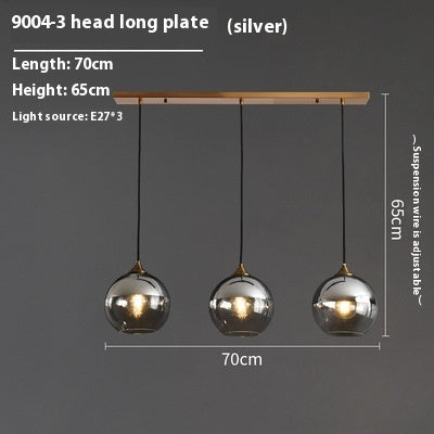 Dining Room Chandelier Bedroom Bedside Glass Chandelier