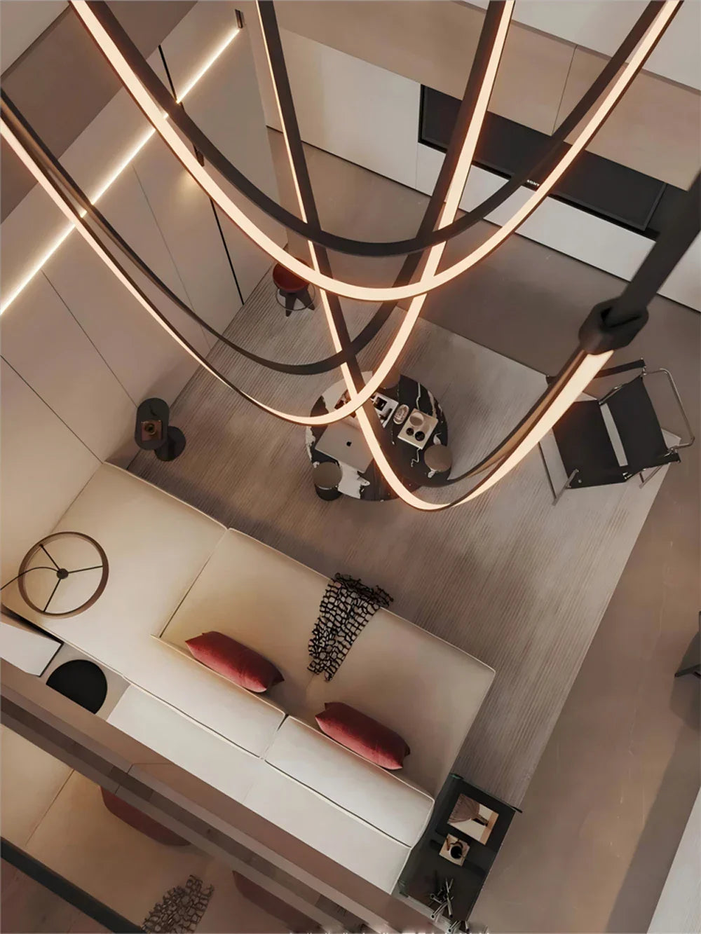 DecorBites™ DIY Flexible Leather Belt LED Chandelier