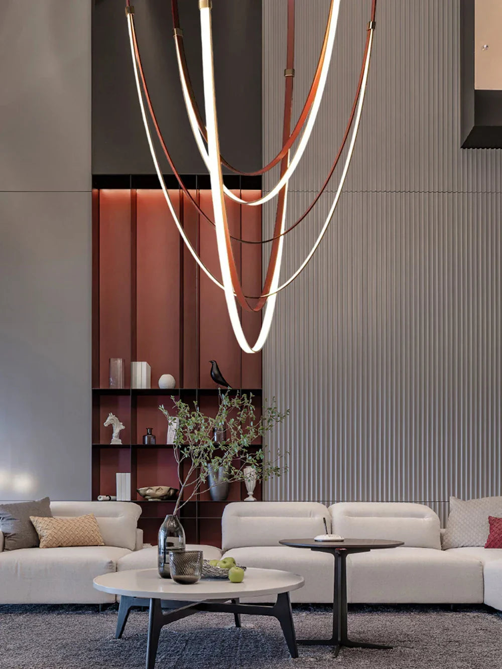 DecorBites™ DIY Flexible Leather Belt LED Chandelier