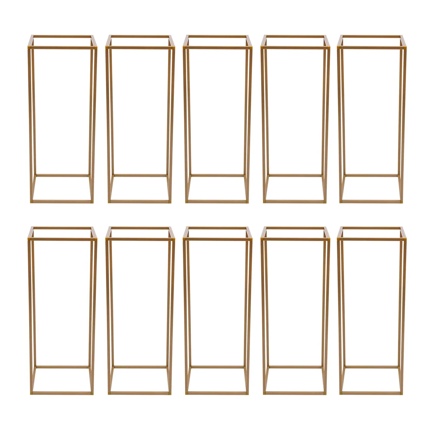 DecorBites™ Elegant 10-Piece Gold Wedding Flower Stand