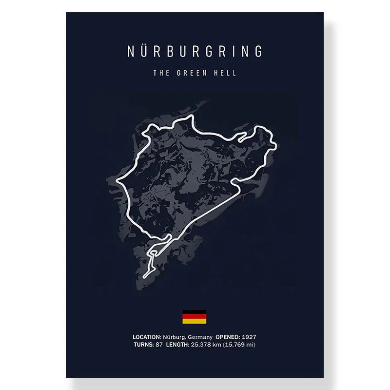 DecorBites™ F1 Circuit Canvas Painting for Living Room