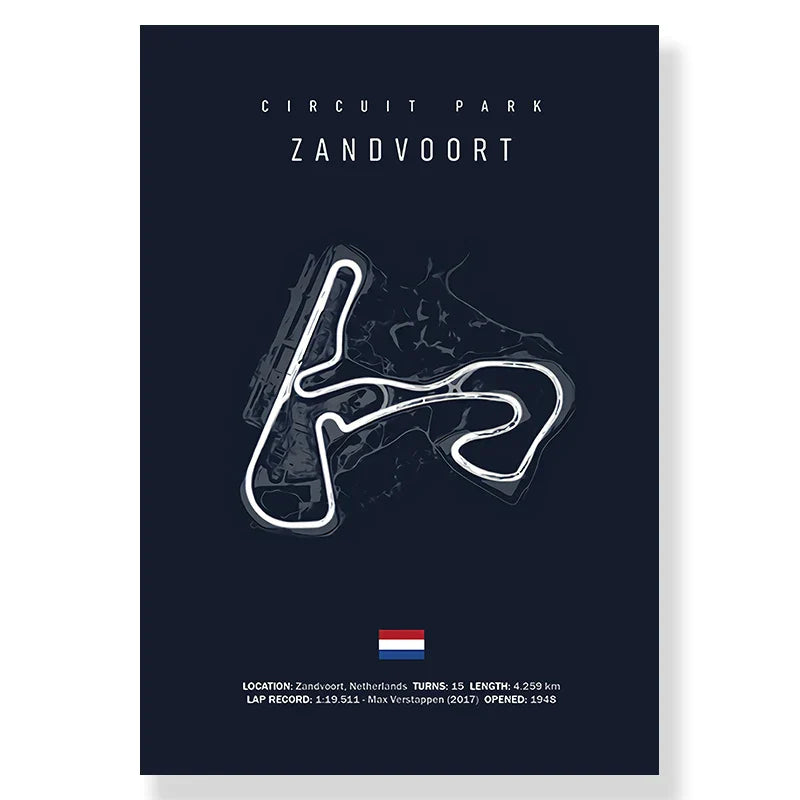 DecorBites™ F1 Circuit Canvas Painting for Living Room