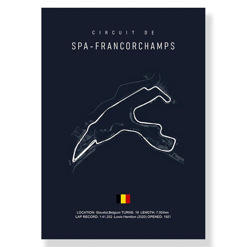 DecorBites™ F1 Circuit Canvas Painting for Living Room