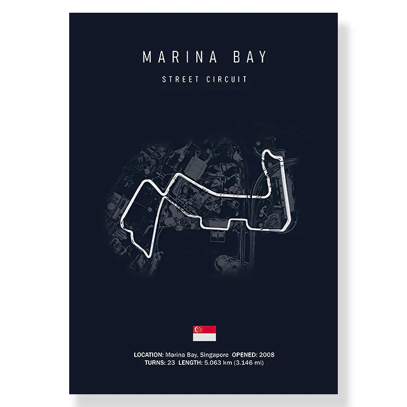 DecorBites™ F1 Circuit Canvas Painting for Living Room