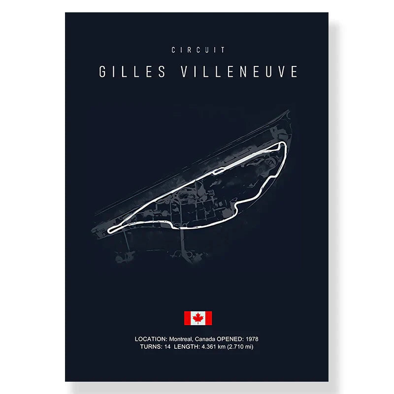 DecorBites™ F1 Circuit Canvas Painting for Living Room