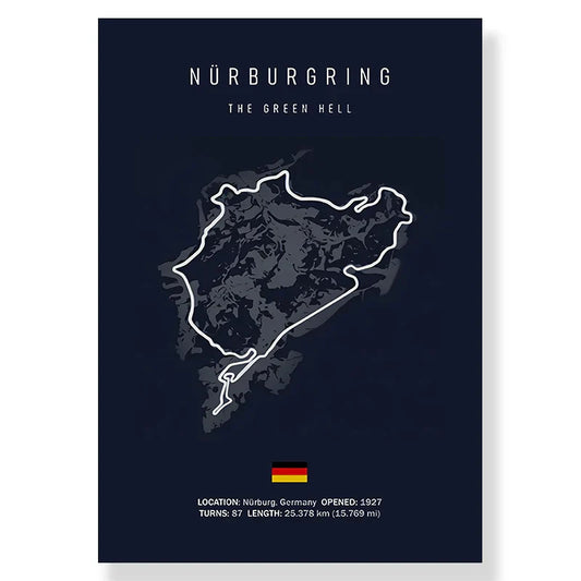 DecorBites™ F1 Race Track Canvas Painting Wall Art