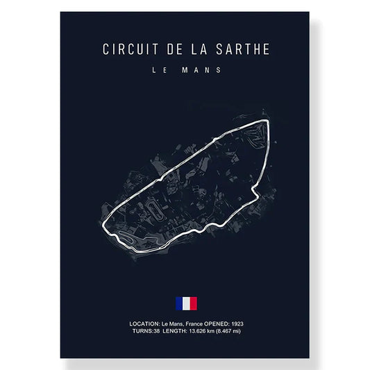 DecorBites™ F1 Race Track Canvas Wall Art Print