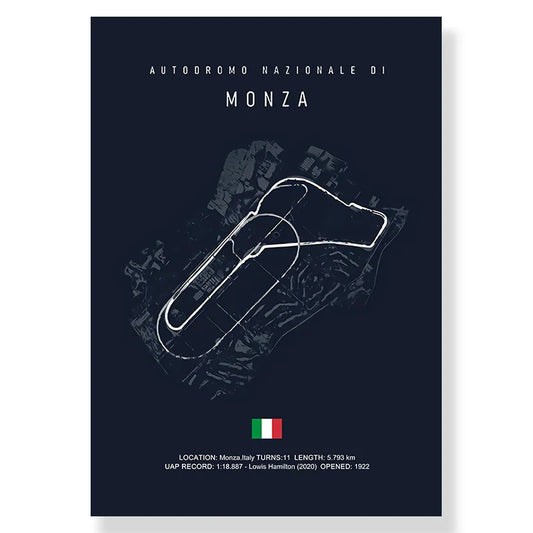 DecorBites™ F1 Race Track Circuit Canvas Wall Art