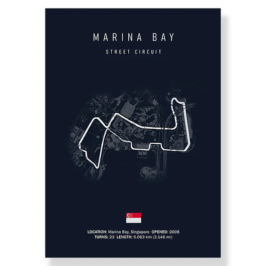 DecorBites™ F1 Racing Circuit Canvas Wall Art