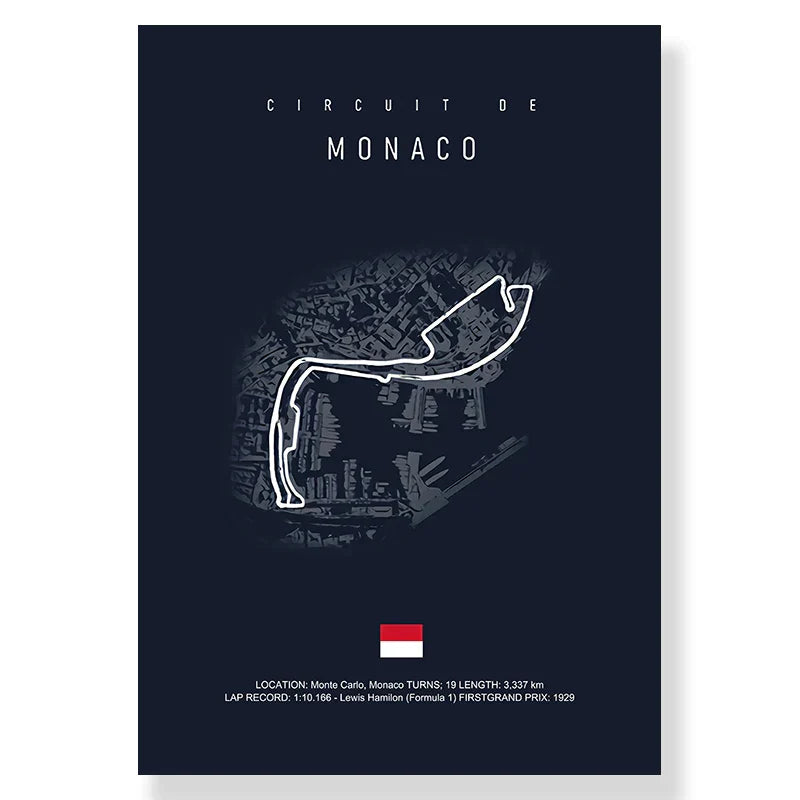 DecorBites™ F1 Racing Track Canvas Art for Living Room