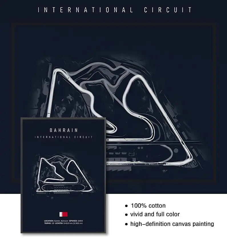 DecorBites™ F1 Racing Track Canvas Art for Living Room