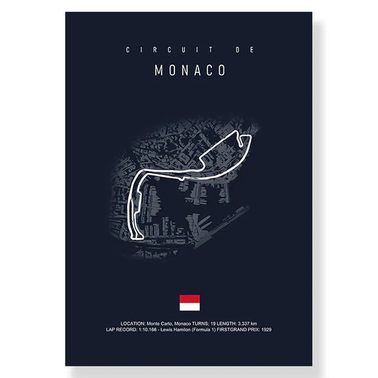 DecorBites™ F1 Racing Track Canvas Art Print