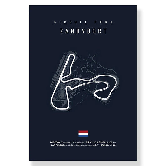 DecorBites™ F1 Track Circuit Canvas Painting Art Print