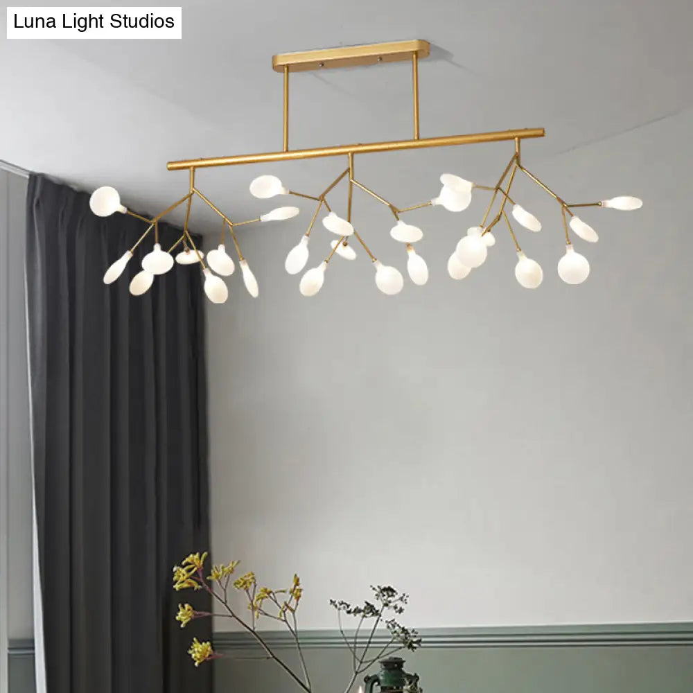DecorBites™ Firefly Island Pendant Light: Elegant Minimalistic Acrylic Lamp for Restaurants (27-Head Suspension)