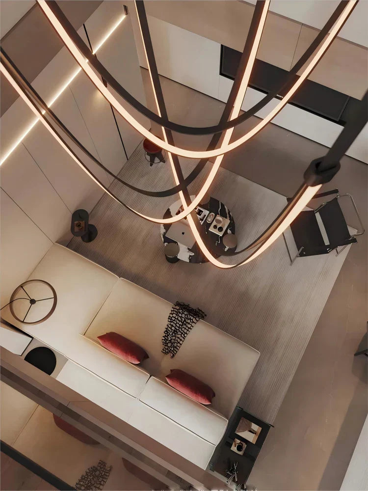 DecorBites™ Flex Leather Belt LED Chandelier Light