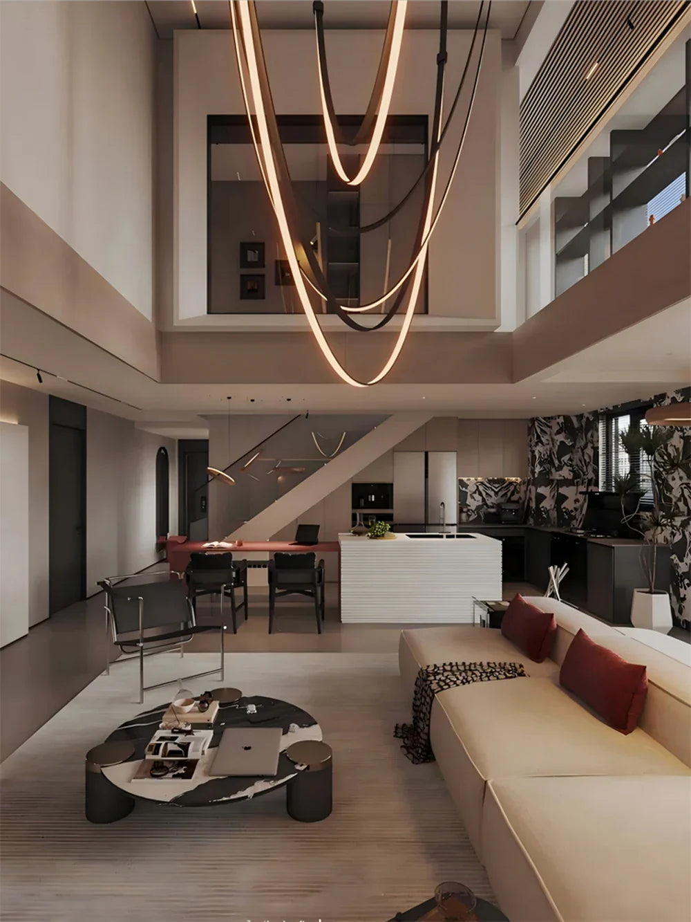 DecorBites™ Flexible Leather Belt LED Chandelier Lighting