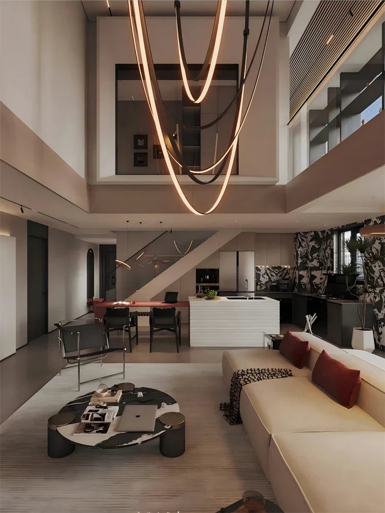 DecorBites™ Flexible Leather Belt LED Chandelier Lighting