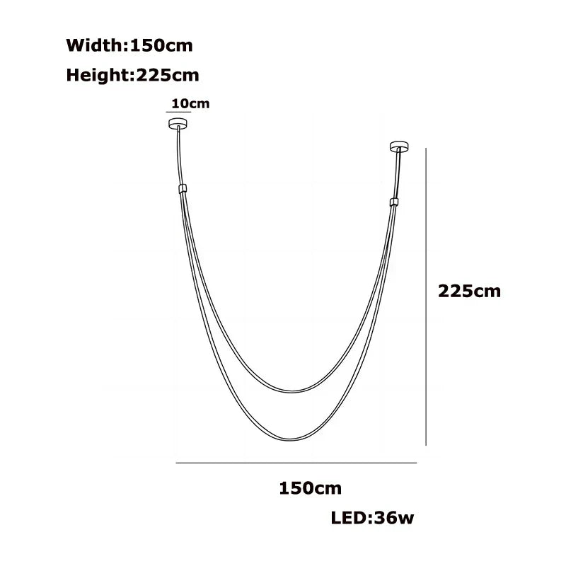 DecorBites™ Flexible Leather Belt LED Chandelier Lighting