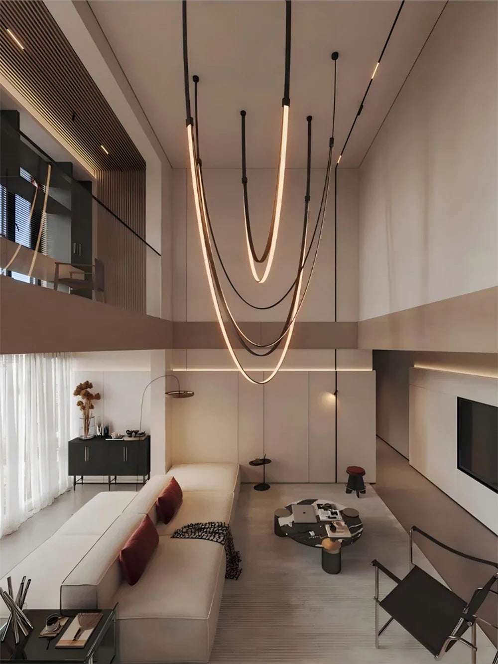 DecorBites™ Flexible Leather Belt LED Chandelier Lighting