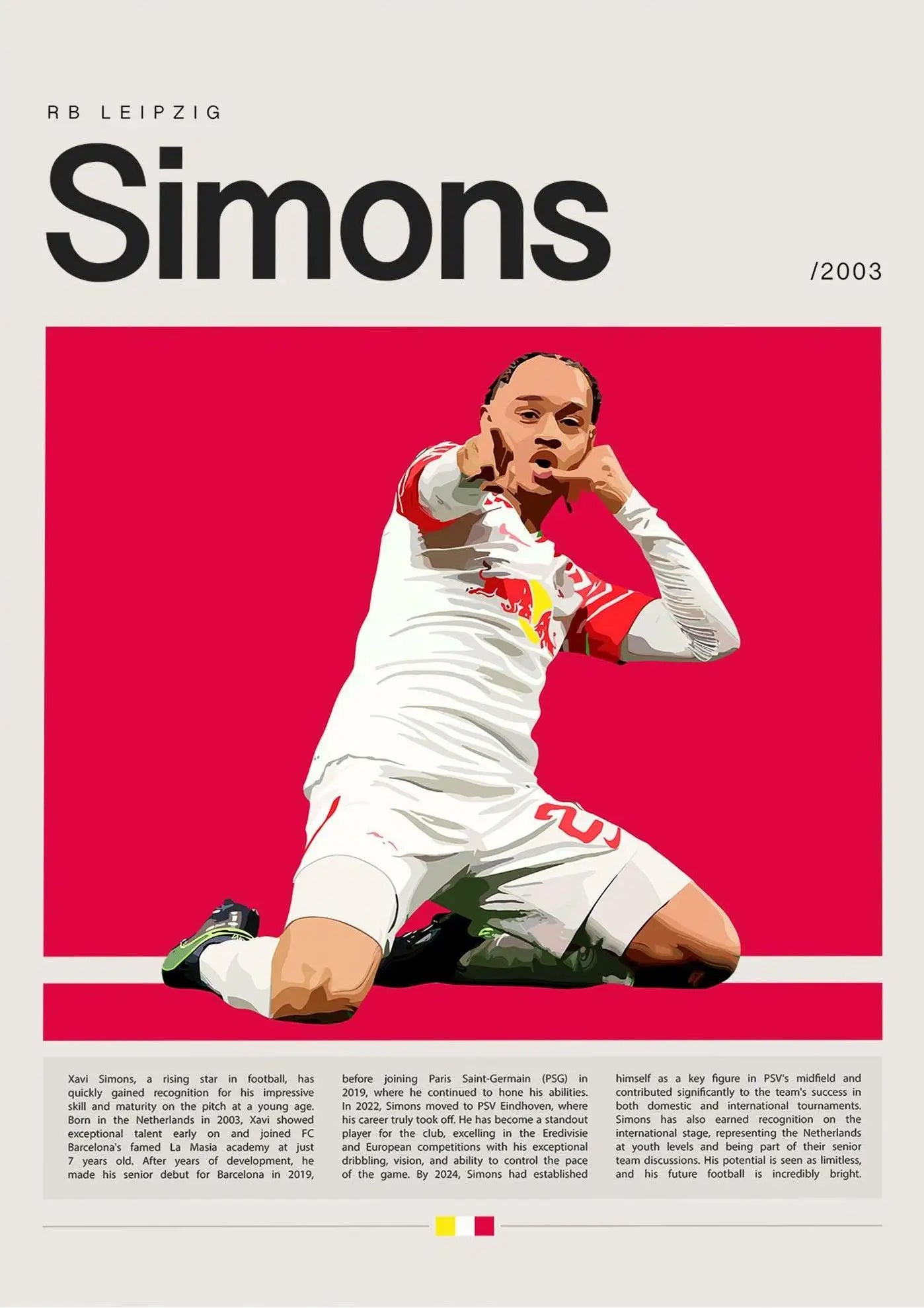 DecorBites™ Football Star Champion Poster Canvas Wall Art