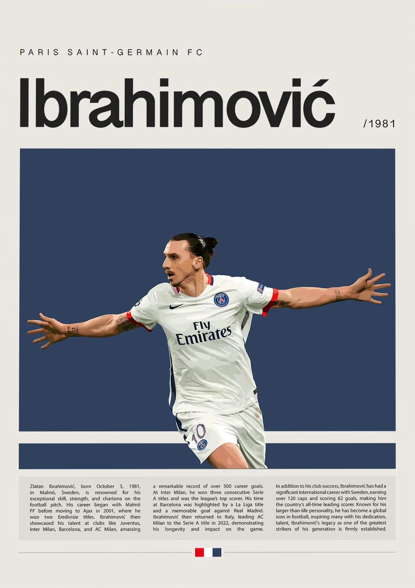 DecorBites™ Football Star Champion Poster Canvas Wall Art