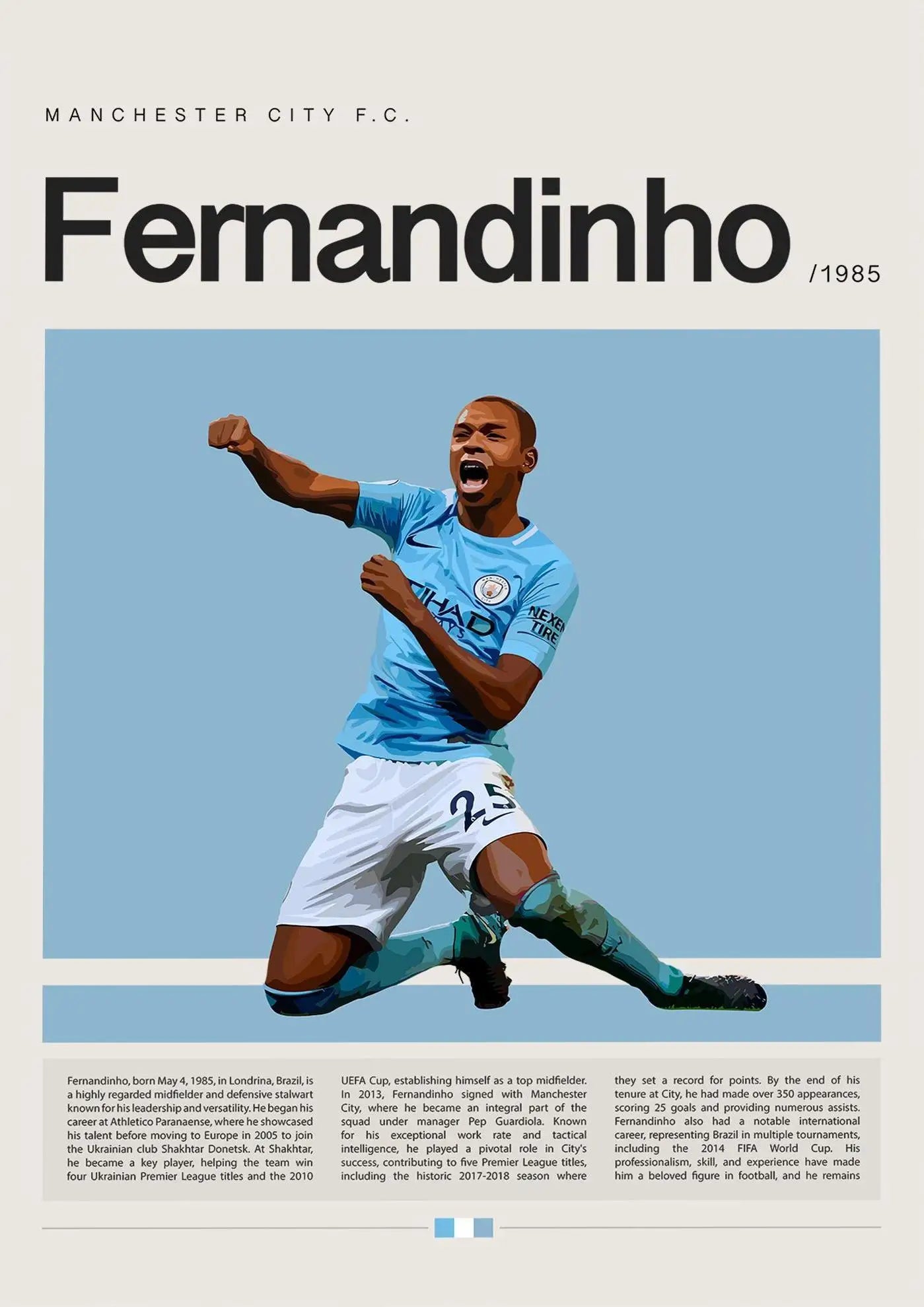 DecorBites™ Football Star Champion Poster Canvas Wall Art