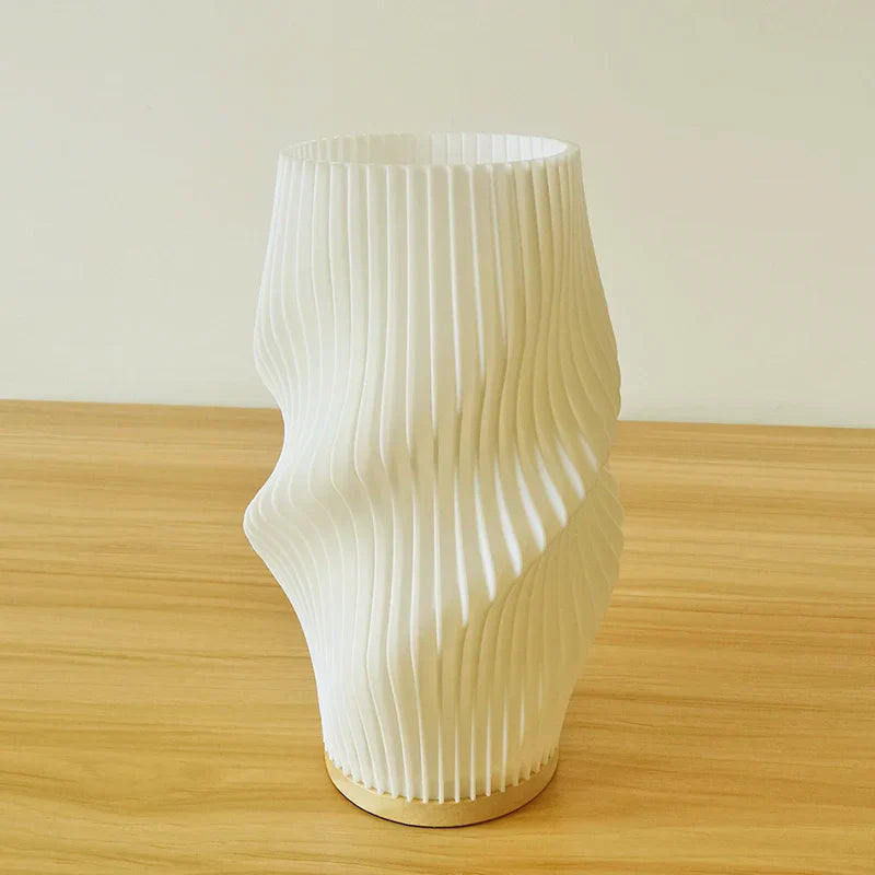 DecorBites™ French cream style 3D desk lamp ins internet red pleated bedroom bedside lamp study coffee shop card seat atmosphere lamp