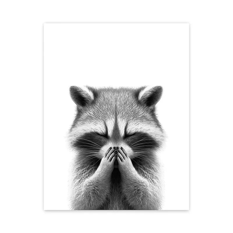 DecorBites™ Funny Animal Bathroom Poster Canvas Wall Art