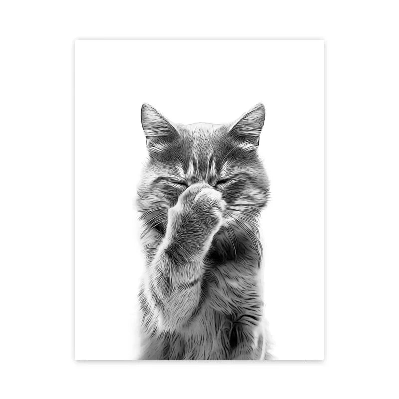 DecorBites™ Funny Animal Bathroom Poster Wall Art