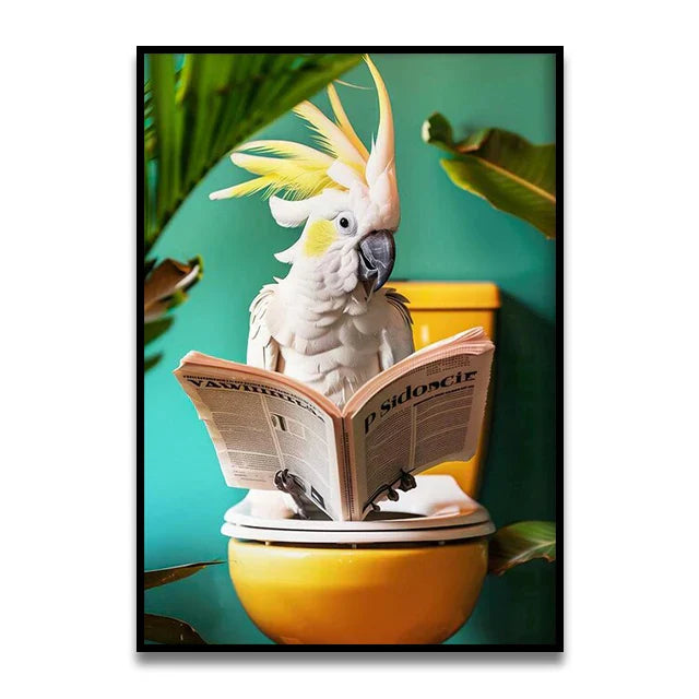 DecorBites™ Funny Cat Bathroom Wall Art