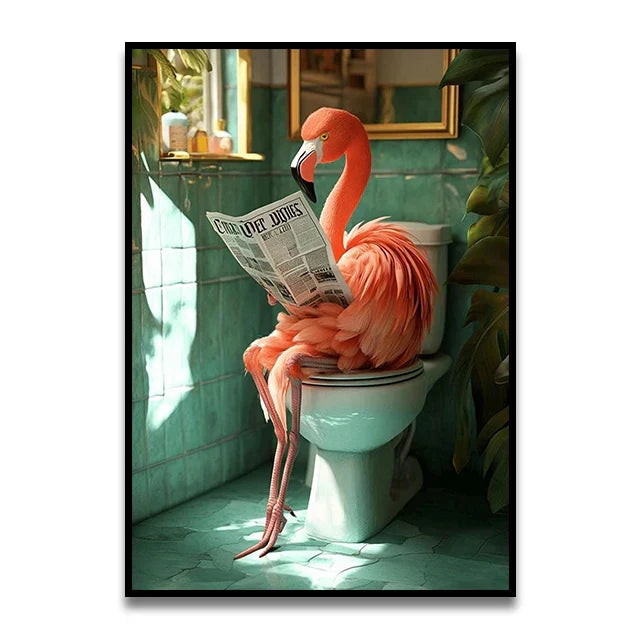 DecorBites™ Funny Cat Bathroom Wall Art