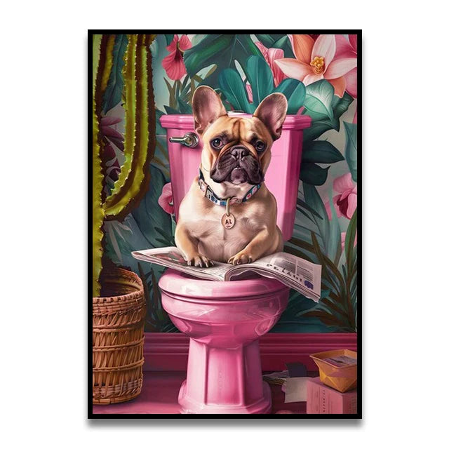 DecorBites™ Funny Cat Bathroom Wall Art